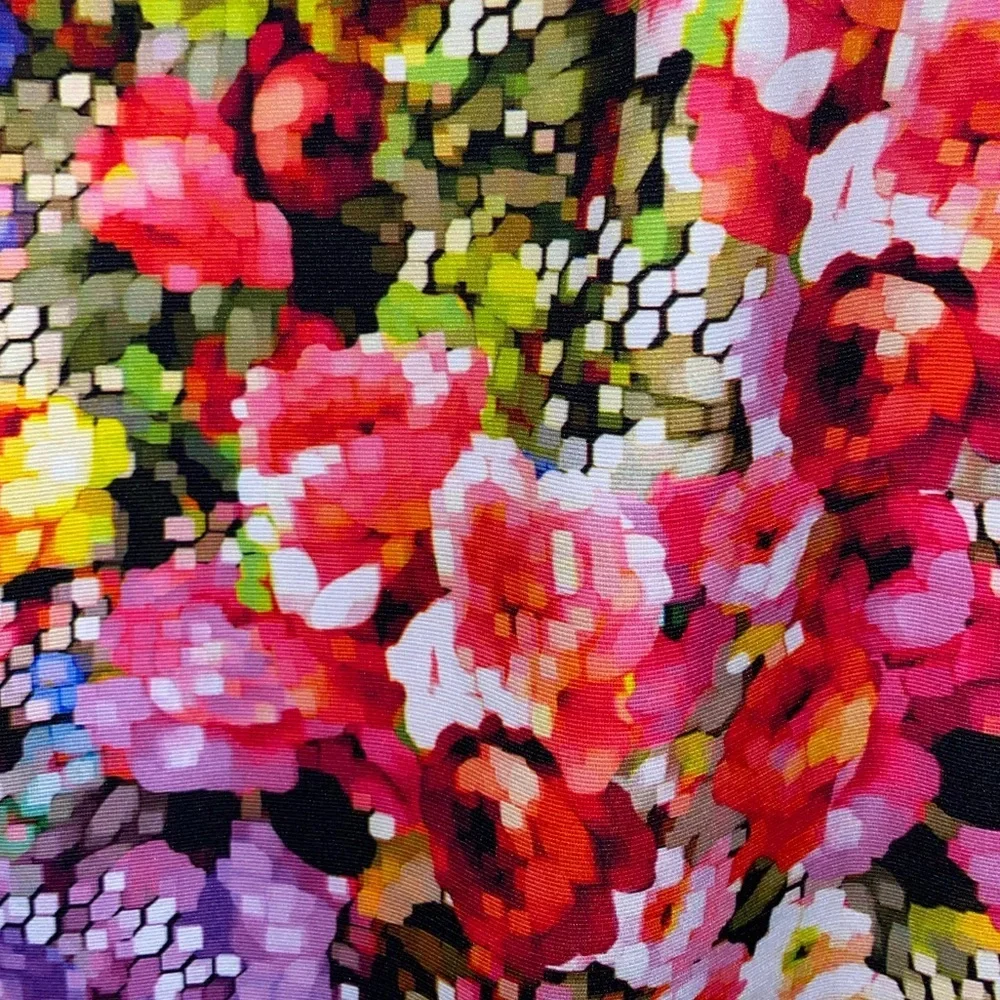 Badgley Mischka Digital Floral Pencil Dress | Size 12 | NWT | Colorful, Rainbow - Picture 11 of 11